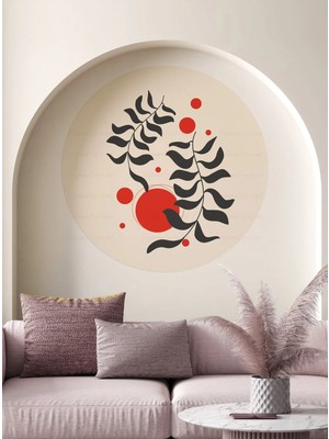 Kanvassepetinet Kendiliğinden Yapışkanlı Kalın Kanvas Dokulu Dekoratif Bohem Art Soyut Duvar Kağıdı Duvar Stickerı