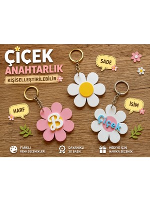 Çiçek Anahtarlıklar Tamamen Kişiselleştirilebilir