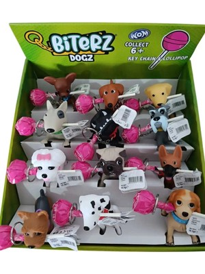 Amara Shop Center Flipperz Biterz Dogz - Dragonz - Catz Lolipop Şeker ve Figür Anahtarlık 1 Adet