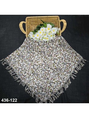 Firuze Eşarp Firuze Desenli Sökme Boncuklu Eşarp 436-122