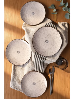 Keramika Forest Line Deep Pasta Tabağı 20 cm 4 Adet 23444