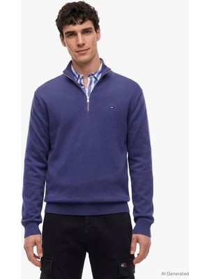 Tommy Hilfiger Tjm Slm Ess Lıght ¼ Zıp Swtr Ext