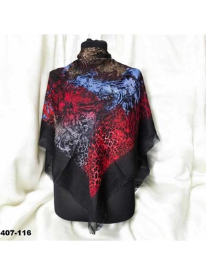 Soft İpek Soft Ipek Desenli Flamlı Kotton Eşarp 407-116
