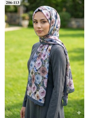 Belinda Scarf Bambu Kraş Pamuk Şal (Indigo) 206-113