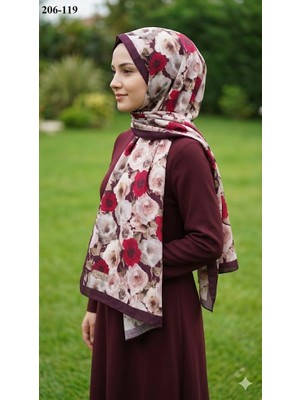 Belinda Scarf Bambu Kraş Pamuk Şal (Mürdüm) 206-119