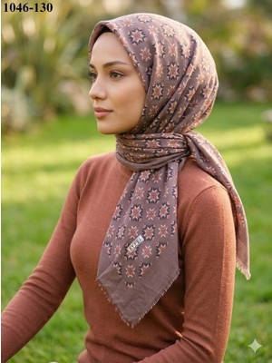 Eyfel Eşarp Eyfel Desenli Dimi Pamuk Eşarp 1046-130