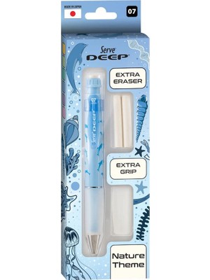 Serve Deep Versatil Kalem 07MM - Doğa Serisi - Yedekli Set ( ve Silgi)