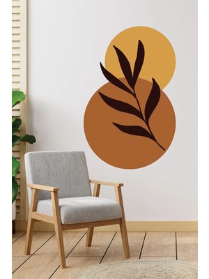 Kanvassepetinet Kendiliğinden Yapışkanlı Kumaş Kanvas Dokulu Duvar Kağıdı Boho Bohem Tarz Yaprak Desenli Duvar