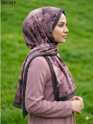 Moon Scarf Bambu Kraş Pamuk Şal (Kahve) 203-113