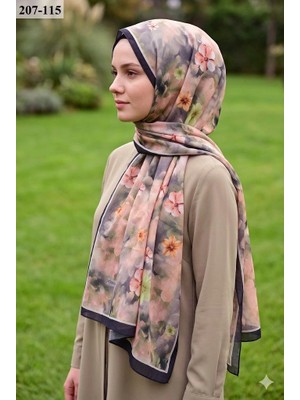 Moon Scarf Bambu Kraş Pamuk Şal (Acı Kahve) 207-115