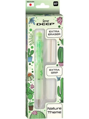 Serve Deep Versatil Kalem 07MM - Doğa Serisi - Yedekli Set ( ve Silgi)