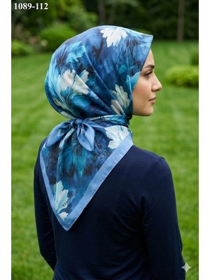 Vel Scarfs Velscarfs Soft Pamuk Parla Eşarp (Indigo) 1089-112