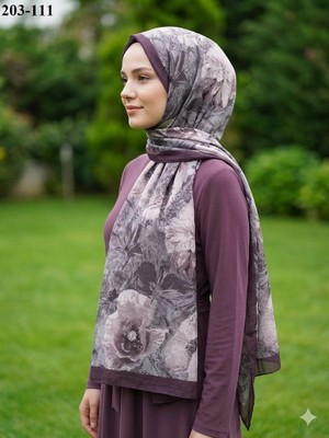 Moon Scarf Bambu Kraş Pamuk Şal (Eski Lavanta) 203-111