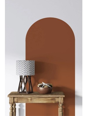 Kanvassepetinet Kendiliğinden Yapışkanlı Kumaş Kanvas Dokulu Duvar Kağıdı Boho Bohem Tarz Oval Duvar Sticker