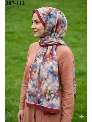 Moon Scarf Bambu Kraş Pamuk Şal (Kırmızı) 207-112