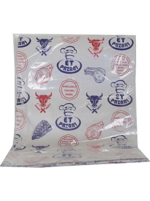 Bezos Kasap Plast Lamineli Kasap Kağıdı Desenli Düz Tabaka 35X50 cm 1000 gr 1 Paket