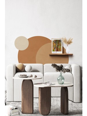 Kanvassepetinet Kendiliğinden Yapışkanlı Kalın Kanvas Dokulu Dekoratif Bohem Art Soyut Duvar Kağıdı Duvar Stickerı