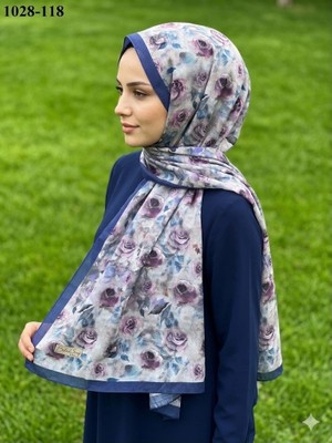 Belinda Scarf Bambu Kraş Pamuk Şal (Gece Mavisi ) 1028-118