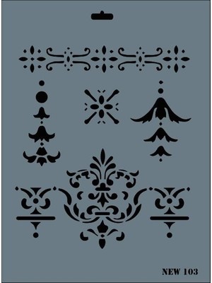 Solmazlar Online Rich New Seri N-103 Stencil 35X25 cm
