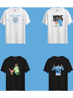 Rabona Fashion Manchester City Efsane Anlar 4'lü Tişört Seti
