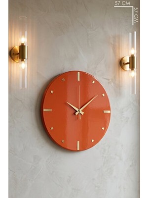 Nomikase Sessiz Mekanizmalı Metal Aynalı Modern Duvar Saati, 40CM