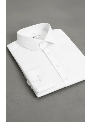 Kiğılı Uzun Kol Slim Fit Non Iron Klasik Pamuklu Gömlek