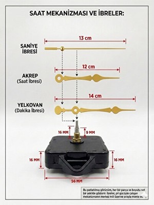 Nomikase Sessiz Çalışı Duvar Saat Mekanizması