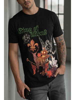 Herton Erkek Slim Fit  Baskılı Tasarım Streetwear Tişört