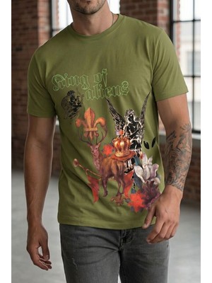 Herton Erkek Slim Fit  Baskılı Tasarım Streetwear Tişört