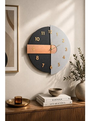 Nomikase Rustik Ahşap Duvar Saati - Vintage ve Dekoratif Tasarım