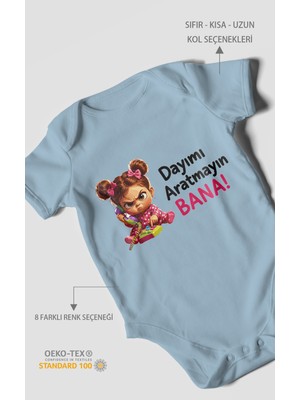 Morivo Kids Dayımı Aratmayın Bana! Kısa Kollu Bebek Body %100 Pamuk