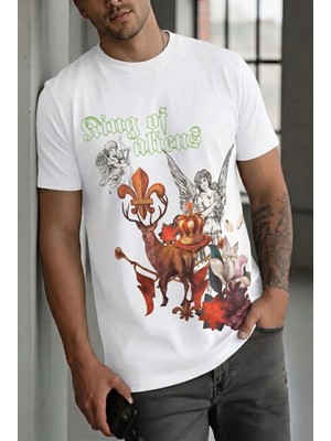 Herton Erkek Slim Fit  Baskılı Tasarım Streetwear Tişört