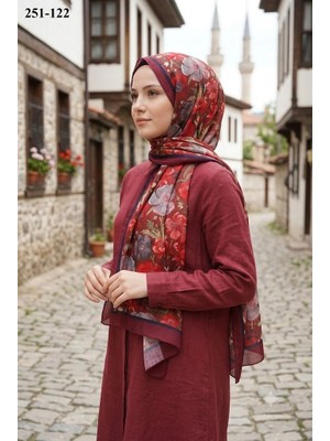 Sharell Fransız Ipeği Şal (Bordo) 251-122