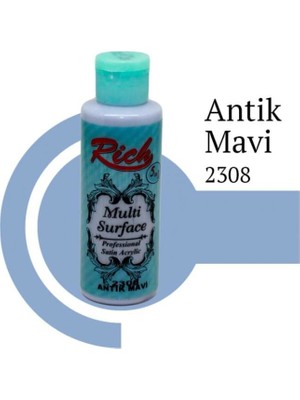Solmazlar Online Rich Multi Surface 2306 Antik Mavi Akrilik Boya 120 cc