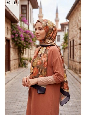 Sharell Fransız Ipeği Şal (Kahve) 251-121