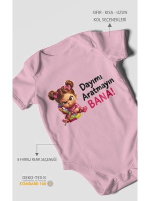 Morivo Kids Dayımı Aratmayın Bana! Kısa Kollu Bebek Body %100 Pamuk