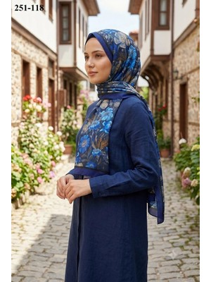 Sharell Fransız Ipeği Şal (Morcivert) 251-118
