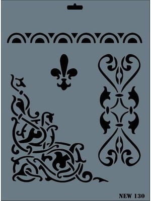 Solmazlar Online Rich New Seri N-130 Stencil 35X25 cm