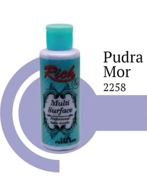 Solmazlar Online Rich Multi Surface 2258 Pudra Mor Akrilik Boya 130 cc