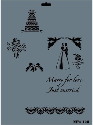 Solmazlar Online Rich New Seri N-128 Stencil 35X25 cm