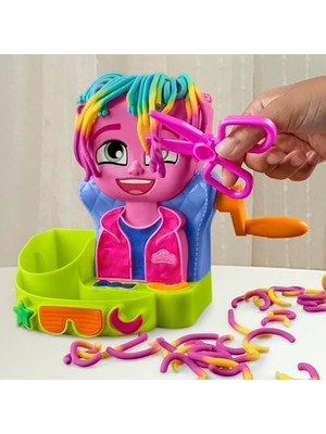 Renkli Kuaför Salonu Oyun Hamuru Seti, 6 Kutu, 3 Yaş ve Üzeri Kız ve Erkek Çocuklar Için Oyuncaklar
