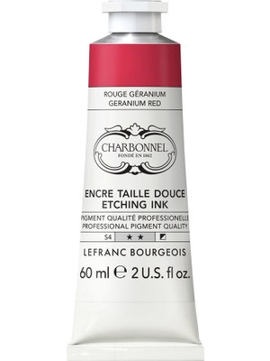 Lefranc&Bourgeois : Charbonnel : Baskı & Gravür Mürekkebi : 60 ml : Geranium Red