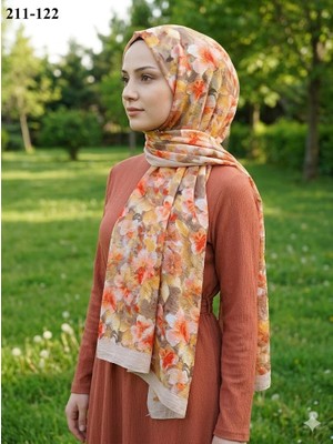 Sharell Bambu Kraş Pamuk Şal (Bej) 211-122