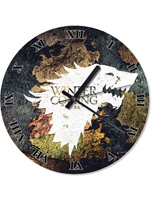 Nomikase Game Of Thrones Temalı 30 cm Çap Hediyelik Duvar Saati