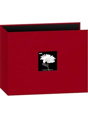 Shoplet 30,48 x 30,48 cm Kumaş 3 Halkalı Bağlayıcı Albümü, Kırmızı