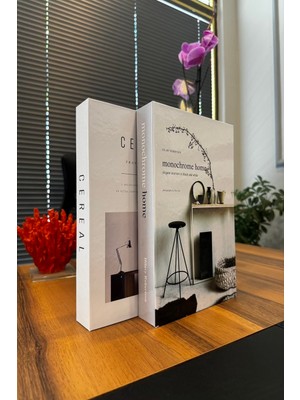 Nahita Atelier Mono Cereal Masa 2'li Kitap Dekoratif Kutu