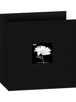 Shoplet Photo Albums 3-Ring Fabric 8.5"X11"-BLACK -T811CBF-BK