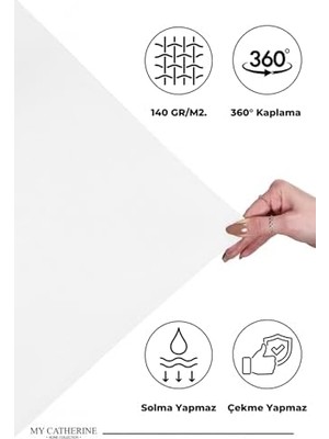 Shoplet Lastikli & Hipoalerjenik Çarşaf |%100 Pamuk Penye Kumaş | Çift Kişilik 200X200 - Beyaz, Luxcarsaf
