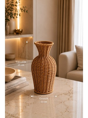 Morponi Rattan Hasır Dekoratif Vazo - Dekoratif Obje MLN-11430