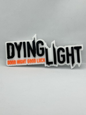 Goka 3D Craft Dying Light Logolu 3D Duvar Dekoru - 23 cm Premium Versiyon (1.5 cm Çift Montaj Setli)